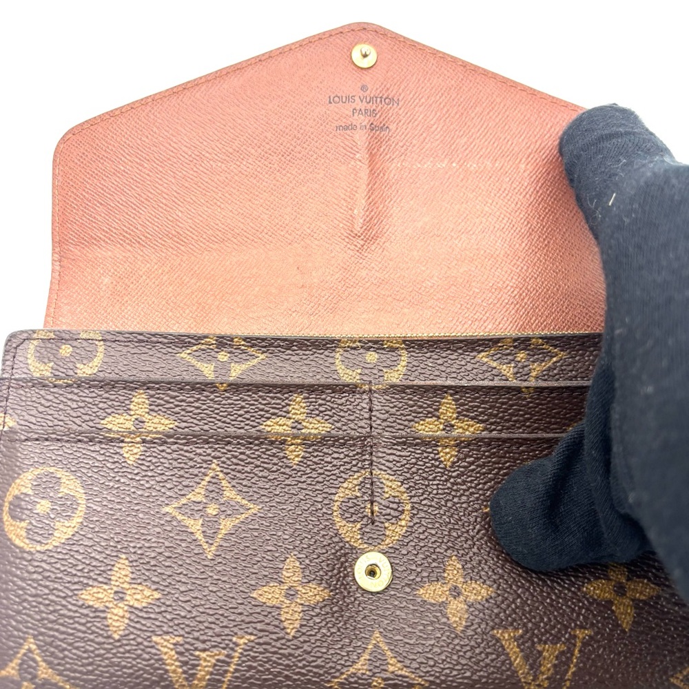 Louis Vuitton Brown Monogram Leather Wallet - Picture 6 of 12